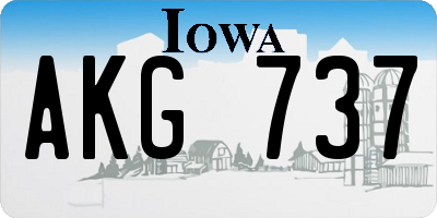 IA license plate AKG737