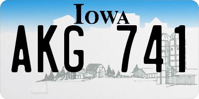 IA license plate AKG741