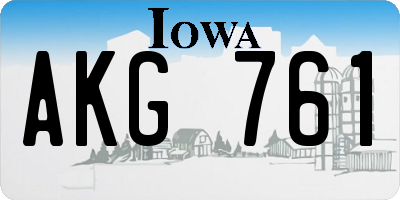 IA license plate AKG761