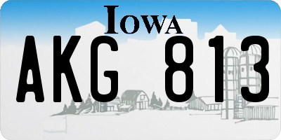 IA license plate AKG813