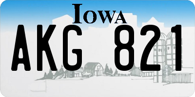 IA license plate AKG821