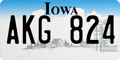 IA license plate AKG824