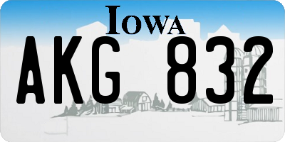 IA license plate AKG832