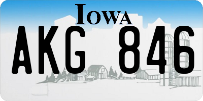 IA license plate AKG846