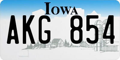 IA license plate AKG854