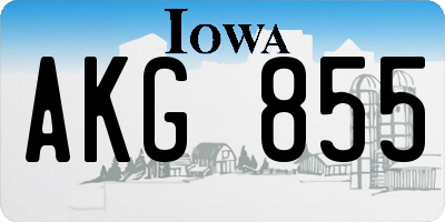 IA license plate AKG855