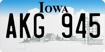 IA license plate AKG945