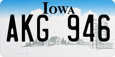 IA license plate AKG946