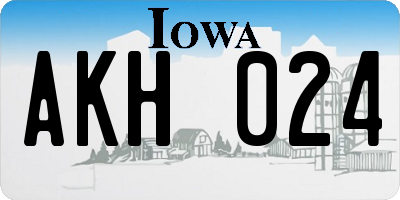 IA license plate AKH024