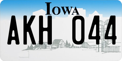 IA license plate AKH044