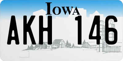 IA license plate AKH146