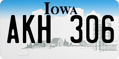 IA license plate AKH306