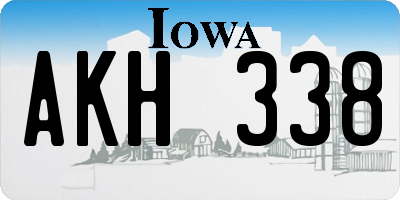 IA license plate AKH338