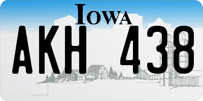 IA license plate AKH438