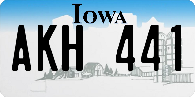 IA license plate AKH441