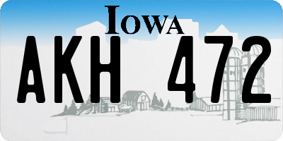 IA license plate AKH472