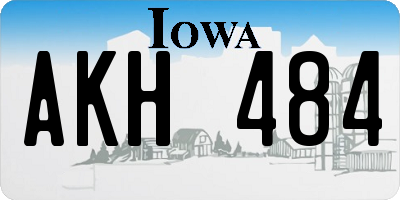IA license plate AKH484