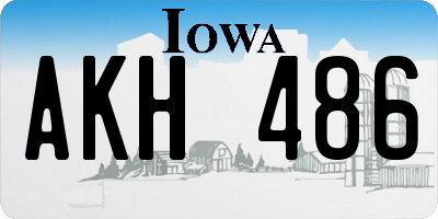 IA license plate AKH486