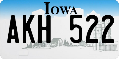 IA license plate AKH522
