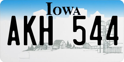 IA license plate AKH544