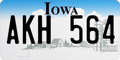 IA license plate AKH564