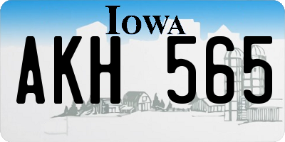 IA license plate AKH565
