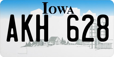 IA license plate AKH628