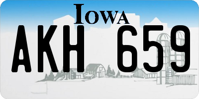 IA license plate AKH659