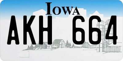 IA license plate AKH664