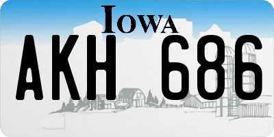 IA license plate AKH686