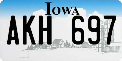 IA license plate AKH697