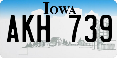 IA license plate AKH739