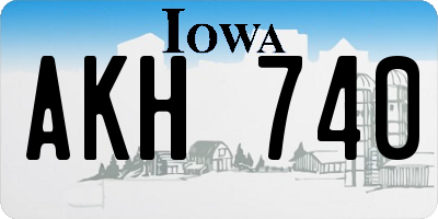 IA license plate AKH740