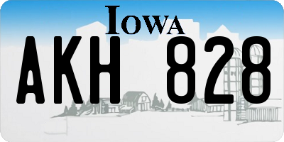 IA license plate AKH828