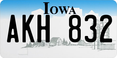 IA license plate AKH832