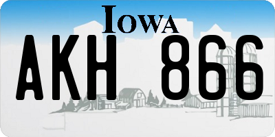 IA license plate AKH866