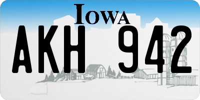 IA license plate AKH942
