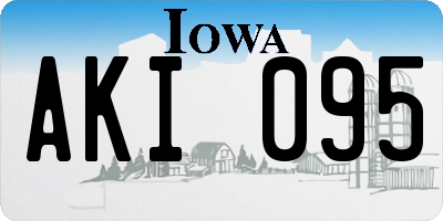 IA license plate AKI095