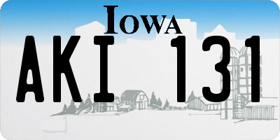 IA license plate AKI131