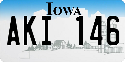 IA license plate AKI146