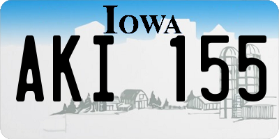IA license plate AKI155