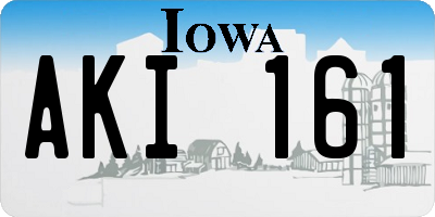 IA license plate AKI161
