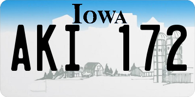 IA license plate AKI172