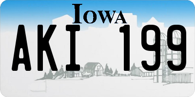 IA license plate AKI199