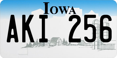 IA license plate AKI256