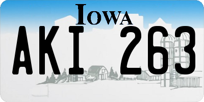 IA license plate AKI263