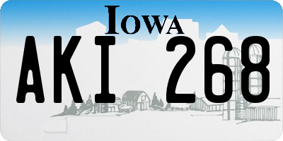 IA license plate AKI268