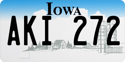 IA license plate AKI272