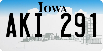 IA license plate AKI291