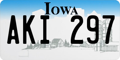 IA license plate AKI297
